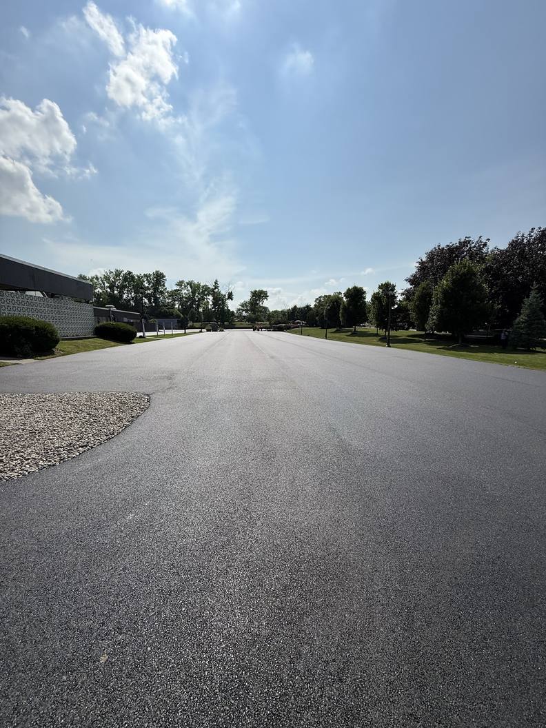 Finished asphalt paving from the company's portfolio